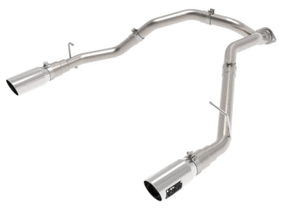 aFe Large Bore-HD 3in 409SS DPF-Back Exhaust System w/ Polished Tip RAM 1500 20-21 V6-3.0-DPF Back-Deviate Dezigns (DV8DZ9)