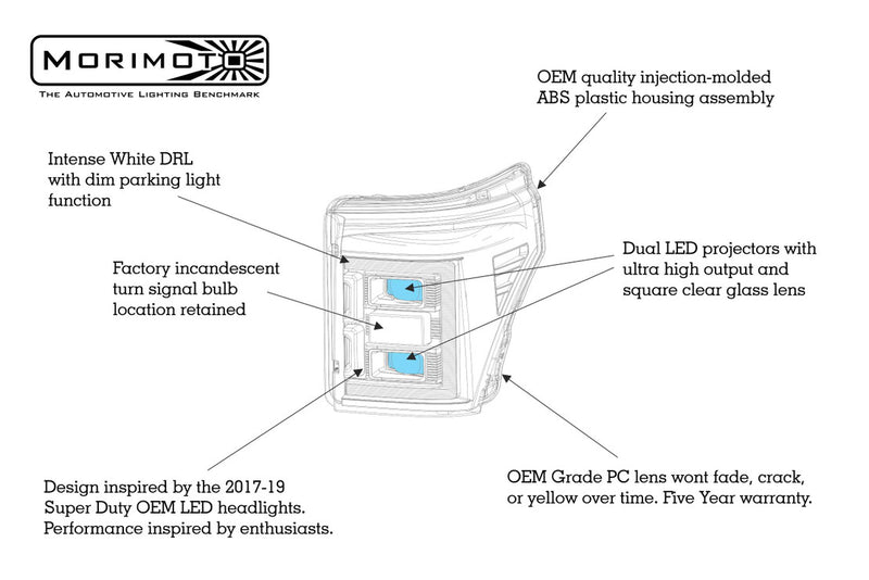 MORIMOTO - XB Hybrid | Super Duty | 11-16-Lighting-Deviate Dezigns (DV8DZ9)
