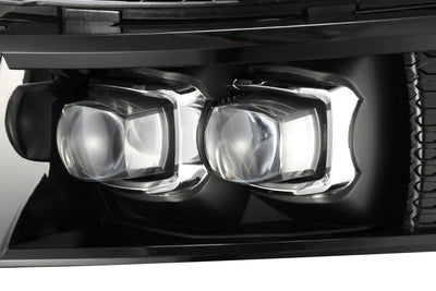 ALPHAREX - NOVA | Jet Black | 2007-2013 Chevrolet Silverado 1500/2007-2014 2500HD/3500HD-Headlights-Deviate Dezigns (DV8DZ9)