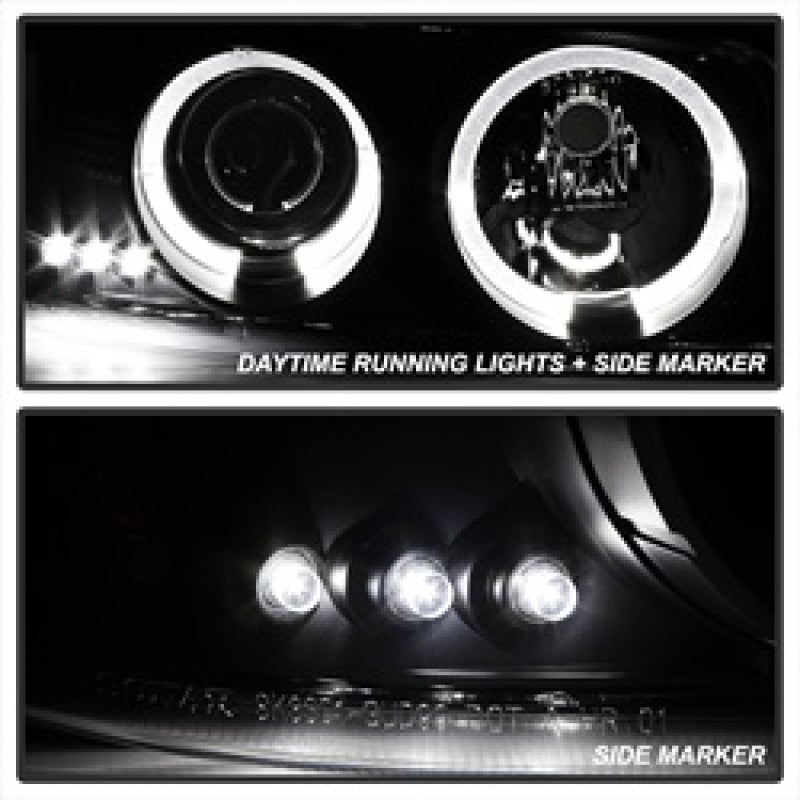 Spyder GMC Sierra 1500/2500 99-06 Projector Headlights LED Halo LED Blk Smke PRO-YD-CDE00-HL-BSM-Headlights-Deviate Dezigns (DV8DZ9)