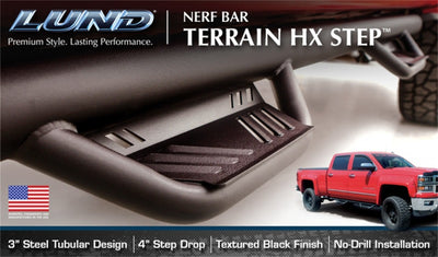 Lund 2019 Ram 1500 Crew Cab Pickup Terrain HX Step Nerf Bars - Black-Truck Steps-Deviate Dezigns (DV8DZ9)