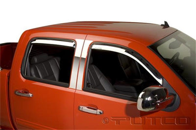Putco 14-14 Chevrolet Silverado HD - Crew Cab (Set of 4) Element Chrome Window Visors-Wind Deflectors-Deviate Dezigns (DV8DZ9)
