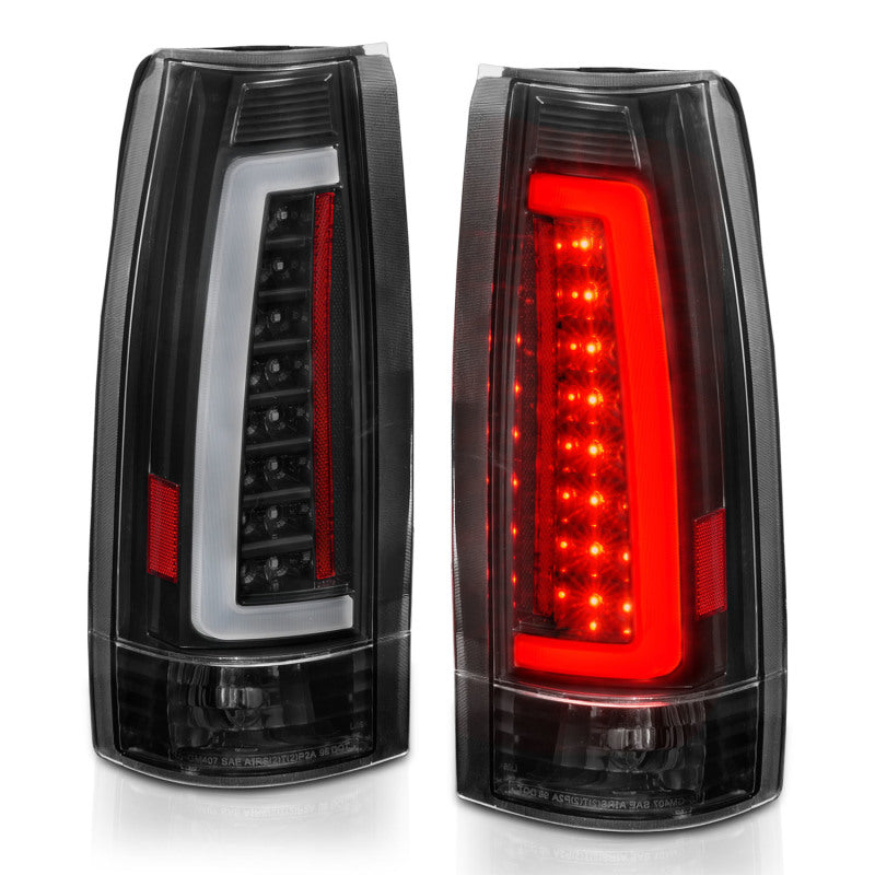 ANZO 1999-2000 Cadillac Escalade LED Taillights Black Housing Clear Lens Pair-Tail Lights-Deviate Dezigns (DV8DZ9)