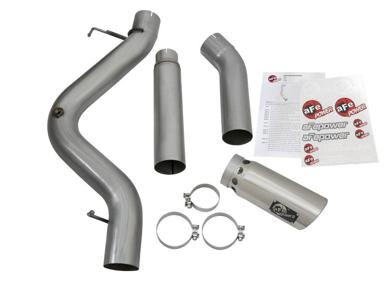 aFe LARGE Bore HD 5in Exhausts DPF-Back SS w/ Pol Tips 16-17 GM Diesel Truck V8-6.6L (td) LML/L5P-DPF Back-Deviate Dezigns (DV8DZ9)