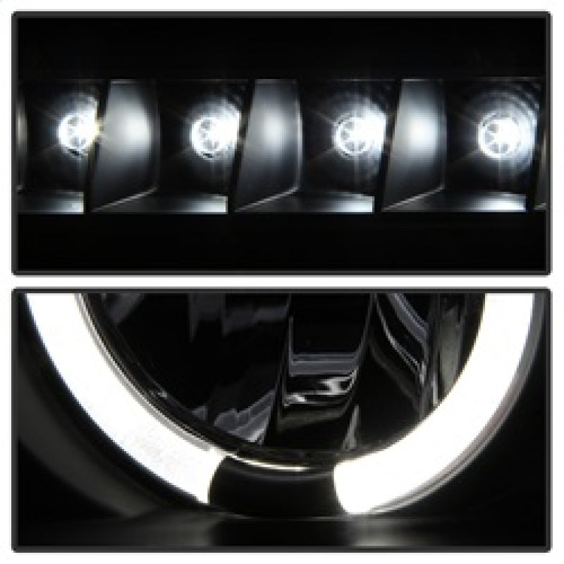 Spyder Toyota Tundra 07-133 Projector Headlights LED Halo LED Blk PRO-YD-TTU07-HL-BK-Headlights-Deviate Dezigns (DV8DZ9)