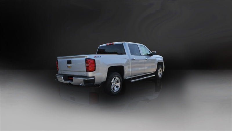 Corsa 14 GMC Sierra/Chevy Silv 1500 Crew Cab/Short Bed 5.3L V8 Black Sport Single Side CB Exhaust-Catback-Deviate Dezigns (DV8DZ9)