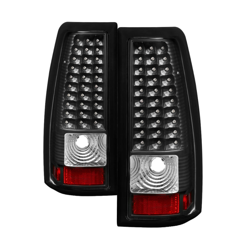 Xtune Chevy Silverado 1500/2500/3500 99-02 LED Tail Lights Black ALT-ON-CS99-LED-BK-Tail Lights-Deviate Dezigns (DV8DZ9)