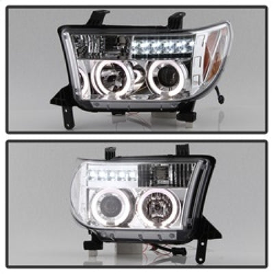 Spyder Toyota Tundra 07-13 Projector Headlights LED Halo LED Chrm PRO-YD-TTU07-HL-C-Headlights-Deviate Dezigns (DV8DZ9)