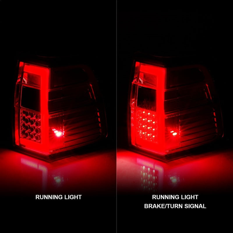 ANZO 07-17 For Expedition LED Taillights w/ Light Bar Chrome Housing Red/Clear Lens-Tail Lights-Deviate Dezigns (DV8DZ9)