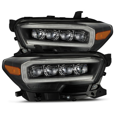 AlphaRex 16-20 Toyota Tacoma NOVA LED Projector Headlights Plank Style Black w/Activation Light-Headlights-Deviate Dezigns (DV8DZ9)