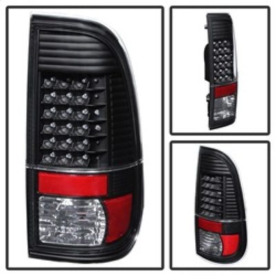 Xtune Ford Super Duty 08-15 LED Tail Lights Black ALT-JH-FS08-LED-BK-Tail Lights-Deviate Dezigns (DV8DZ9)