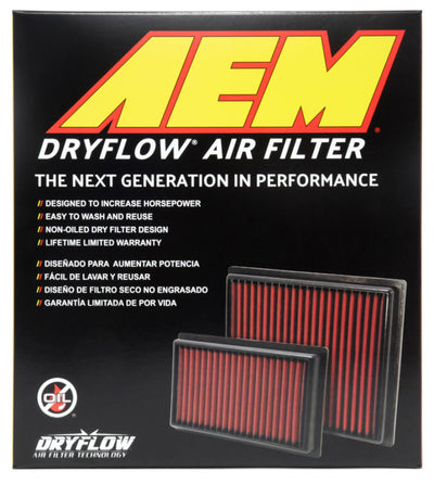 AEM 08-10 F150/250/350 / 07-10 Expedition 10.5in O/S L x 9.875in O/S W x 2.188in H DryFlow Filter-Air Filters - Drop In-Deviate Dezigns (DV8DZ9)