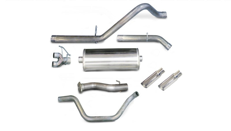 Corsa 2007-2008 Chevrolet Silverado Crew Cab/Short Bed 1500 5.3L V8 Polished Sport Cat-Back Exhaust-Catback-Deviate Dezigns (DV8DZ9)