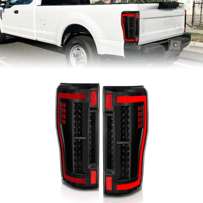 ANZO 2017+ Ford F-250 LED Taillights - Black/Clear-Tail Lights-Deviate Dezigns (DV8DZ9)