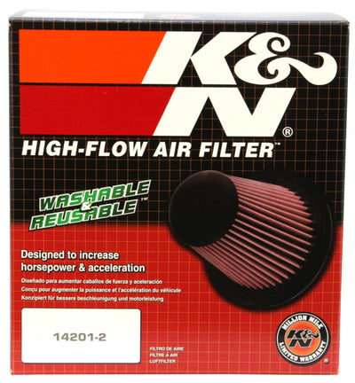 K&N Filter Universal Air Filter Carbon Fiber Top With 6in Flange x 7.5in Base x 6in H-Air Filters - Universal Fit-Deviate Dezigns (DV8DZ9)