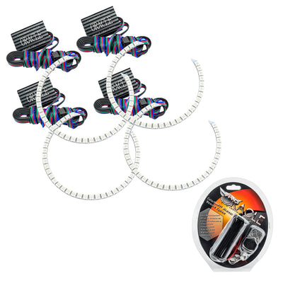 Oracle Ford F250/350 11-16 Halo Kit (Round Ring Design) - ColorSHIFT SEE WARRANTY-Headlights-Deviate Dezigns (DV8DZ9)