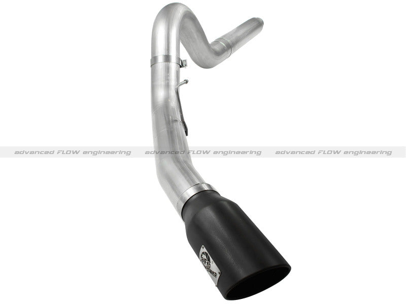 aFe Atlas 5in DPF-Back Aluminized Steel Exh Sys, Ford Diesel Trucks 08-10 V8-6.4L (td) Black tip-DPF Back-Deviate Dezigns (DV8DZ9)