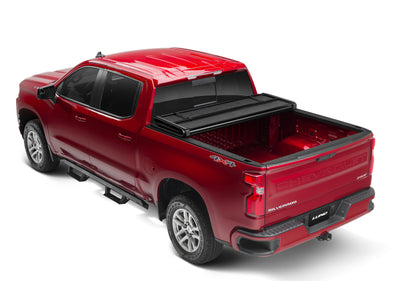 Lund 15-17 Chevy Silverado 3500 Fleetside (6.6ft. Bed) Hard Fold Tonneau Cover - Black-Tonneau Covers - Hard Fold-Deviate Dezigns (DV8DZ9)