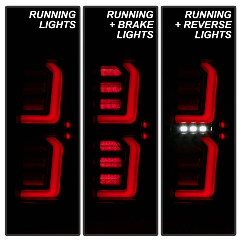 Spyder GMC Sierra 19-20 Incandescent Bulb Model Only LED Tail Lights-Black Smoke ALT-YD-GS19-LED-BSM-Tail Lights-Deviate Dezigns (DV8DZ9)