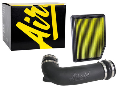 Airaid 19-20 Chevrolet Silverado 1500 V6-4.3L Jr Intake Kit - Oiled / Yellow Media-Cold Air Intakes-Deviate Dezigns (DV8DZ9)