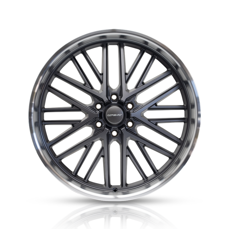 Corsart - Kingpin 6 / 24x10 / 6x135 / ET25 - Matte Gunmetal With Diamond Cut Lip-Wheels-Deviate Dezigns (DV8DZ9)