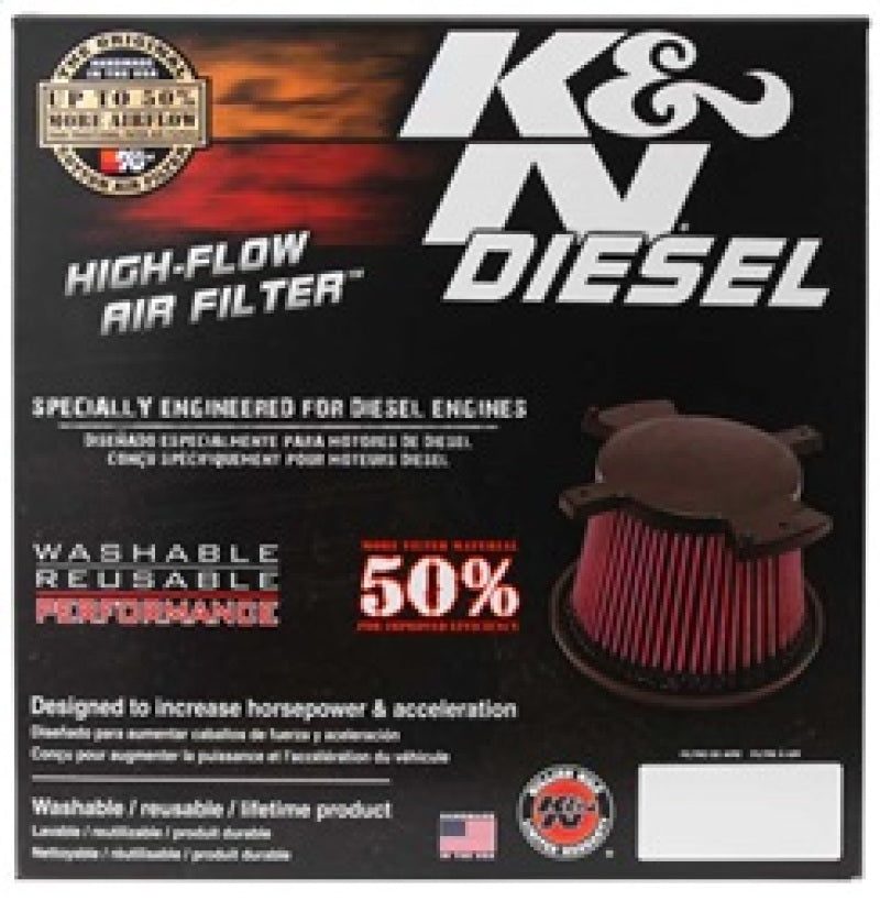 K&N 08-10 Ford F250 Super Duty 6.4L Drop In Air Filter-Air Filters - Drop In-Deviate Dezigns (DV8DZ9)