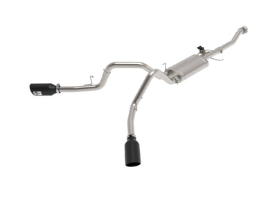 aFe Gemini XV 3in 304 SS Cat-Back Exhaust 2021 Ford F-150 V6 2.7L/3.5L (tt)/V8 5.0L w/ CO Black Tips-Catback-Deviate Dezigns (DV8DZ9)