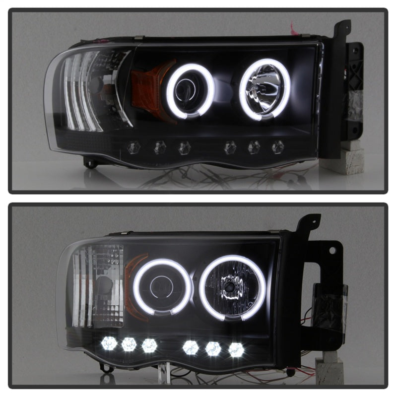 Spyder Dodge Ram 1500 02-05 03-05 Projector Headlights CCFL Halo LED Blk PRO-YD-DR02-CCFL-BK-Headlights-Deviate Dezigns (DV8DZ9)