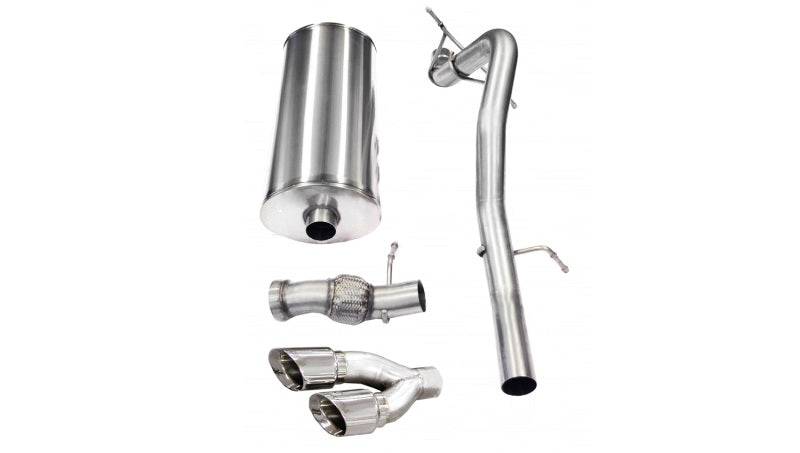 Corsa 11-13 Cadillac Escalade 6.2L V8 Polished Sport Cat-Back Exhaust-Catback-Deviate Dezigns (DV8DZ9)