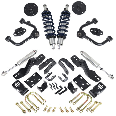 Ridetech - 2019-2024 GM1500 3/5 Performance Lowering Kit-Lowering Kits-Deviate Dezigns (DV8DZ9)