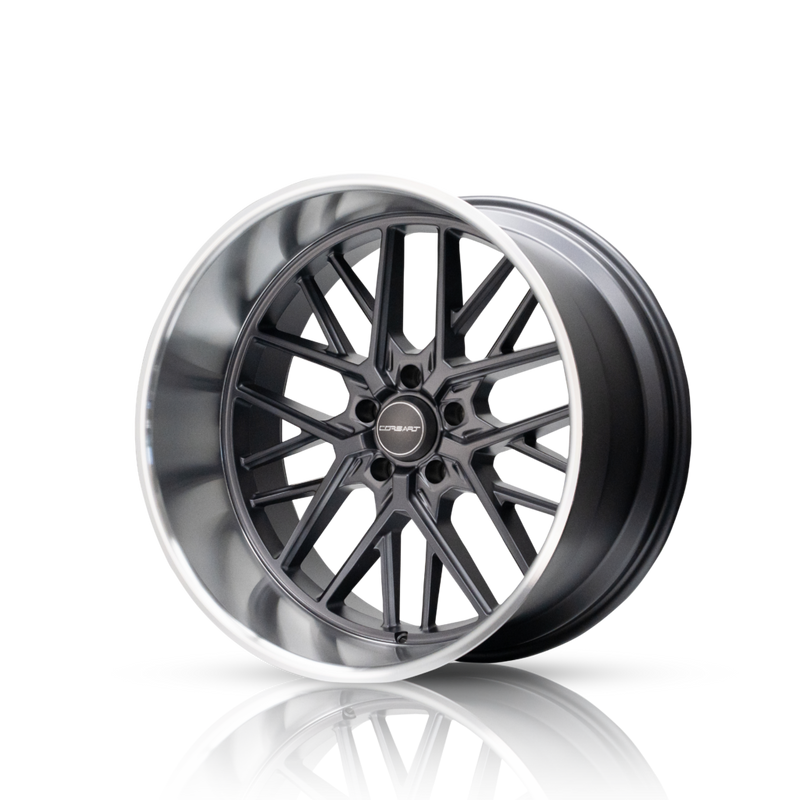 Corsart - Kingpin / 22x12 / 5x139.7 / ET0 - Matte Gunmetal With Diamond Cut Lip-Wheels-Deviate Dezigns (DV8DZ9)