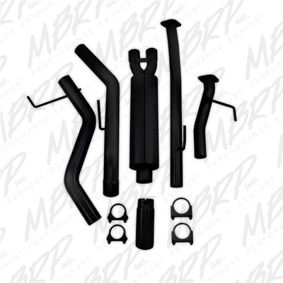 MBRP 2009-2014 Toyota Tundra 5.7L EC-Std. & SB/CC-SB 3in Cat-Back Single Side AL - Black-Catback-Deviate Dezigns (DV8DZ9)