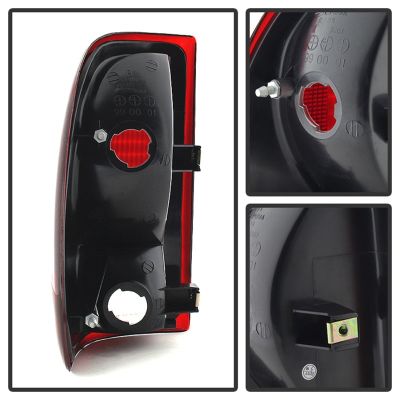 Xtune Dodge Dakota 1997-2004 OEM Style Tail Lights -Red Smoked ALT-JH-DDAK97-OE-RSM-Tail Lights-Deviate Dezigns (DV8DZ9)