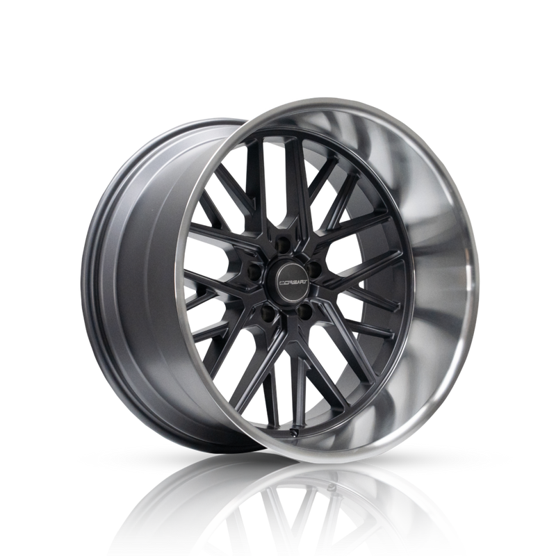 Corsart - Kingpin / 22x12 / 5x139.7 / ET0 - Matte Gunmetal With Diamond Cut Lip-Wheels-Deviate Dezigns (DV8DZ9)