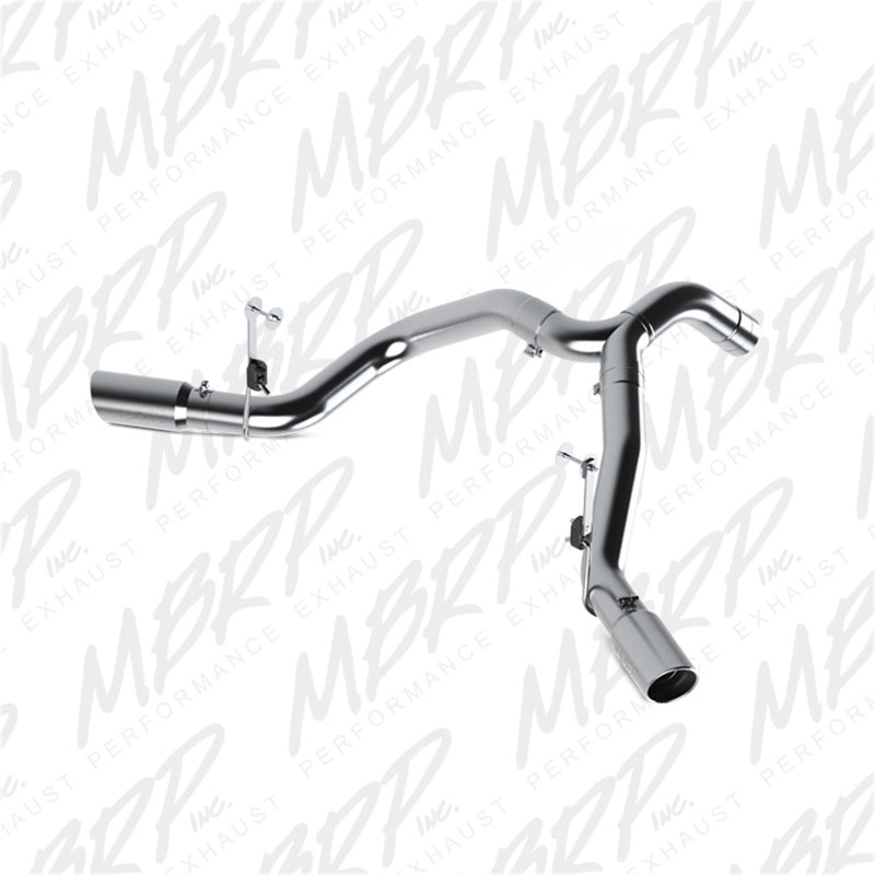 MBRP 13-15 Dodge 25/3500 Cummins 6.7L(Excl. CC/SB)4in Filter Back Cool Duals AL(Leaf Spring)-DPF Back-Deviate Dezigns (DV8DZ9)