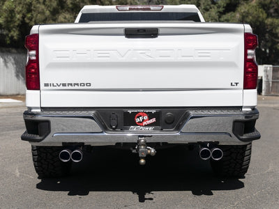 aFe Gemini XV 3in 304 SS Cat-Back Exhaust w/ Cutout 19-21 GM Silverado/Sierra 1500 V8- w/ Black Tips-Catback-Deviate Dezigns (DV8DZ9)