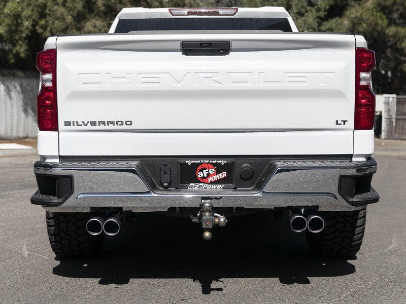 aFe Gemini XV 3in 304 SS Cat-Back Exhaust w/ Cutout 19-21 GM Silverado/Sierra 1500 V8- w/ Black Tips-Catback-Deviate Dezigns (DV8DZ9)