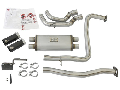 aFe POWER Rebel Series 2-1/2in 409 SS Cat Back Exhaust w/ Black Tips 16-17 Nissan Titan V8 5.6L-Catback-Deviate Dezigns (DV8DZ9)