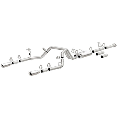 MagnaFlow Stainless Cat-Back Exhaust 2015 Chevy Silverado 2500HD 6.0L Dual Split Rear Exit 4in-Catback-Deviate Dezigns (DV8DZ9)