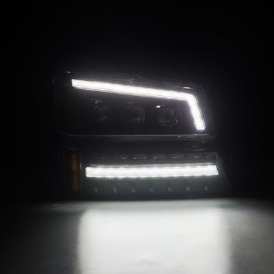AlphaRex 03-06 Chevy Silverado 1500/2500HD/3500HD/Avalanche Alpha-Black NOVA LED Proj Headlights-Headlights-Deviate Dezigns (DV8DZ9)