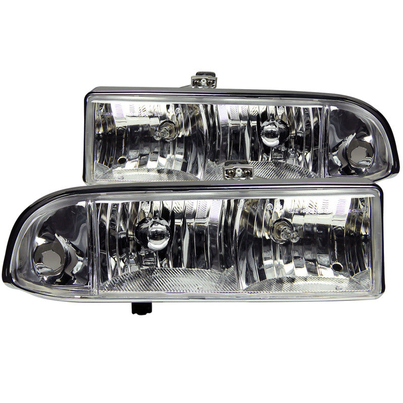 ANZO 1998-2005 Chevrolet S-10 Crystal Headlights Chrome-Headlights-Deviate Dezigns (DV8DZ9)