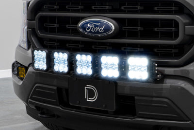 Diode Dynamics 21-22 Ford F-150 SS5 Grille CrossLink Lightbar KitSport - White Combo-Light Bars & Cubes-Deviate Dezigns (DV8DZ9)