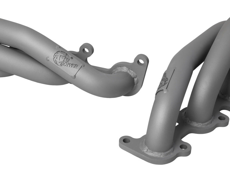 aFe Ford F-150 15-22 V8-5.0L Twisted Steel 1-5/8in to 2-1/2in 304 Stainless Headers w/ Titanium Coat-Headers & Manifolds-Deviate Dezigns (DV8DZ9)