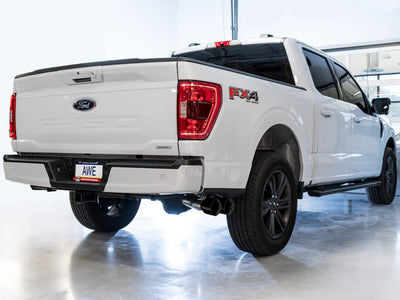 AWE 0FG 21+ Ford F150 Dual Side Exit Cat-Back Exhaust - 4.5in Diamond Black Tips-Catback-Deviate Dezigns (DV8DZ9)