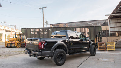 Corsa 2017 Ford F-150 Raptor 3.5L Sport Cat-Back Dual Rear Exit w/ 5in Satin Polished Tip-Catback-Deviate Dezigns (DV8DZ9)