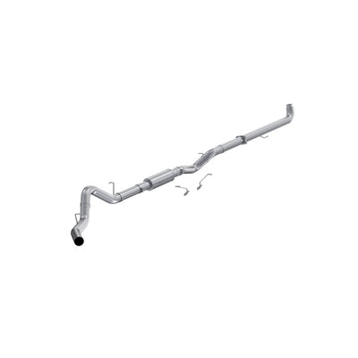 MBRP 01-04 Chevrolet 2500/3500 6.6L Duramax Aluminized Steel 4 Inch Downpipe Back Single Side Exit-Downpipe Back-Deviate Dezigns (DV8DZ9)