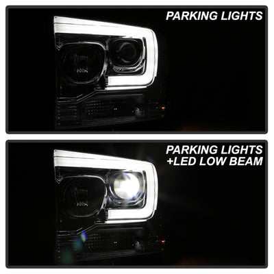 Spyder Platinum Ford F250/350/450 05-07 High-Power LED Module Proj. Headlights-Chrome (PRO-YD-FS05V2-Headlights-Deviate Dezigns (DV8DZ9)