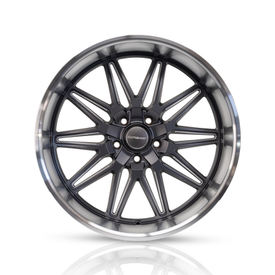 Corsart - Alcatraz / 22x8.5 / 5x4.75 / ET6 - Matte Gunmetal Milled With Diamond Cut Lip-Wheels-Deviate Dezigns (DV8DZ9)