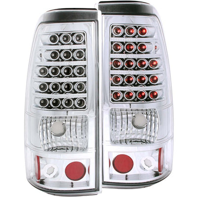 ANZO 2003-2006 Chevrolet Silverado 1500 LED Taillights Chrome-Tail Lights-Deviate Dezigns (DV8DZ9)