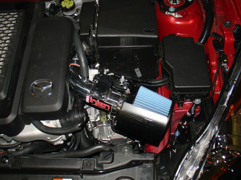 Injen 07-10 MazdaSpeed 3 2.3L 4cyl Turbo Black Short Ram Intake-Cold Air Intakes-Deviate Dezigns (DV8DZ9)